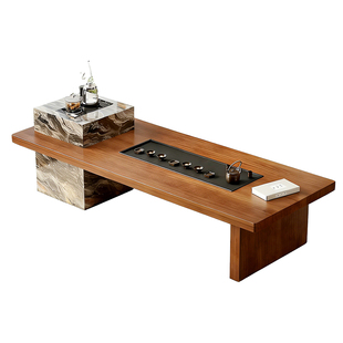 实木茶桌茶台一体现代简约家用榻榻米茶桌客厅大板泡茶榻榻米桌子