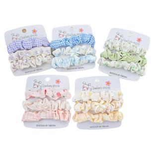 超好看的大肠发圈清新碎花发绳可爱儿童扎马尾皮筋不伤发百搭头绳