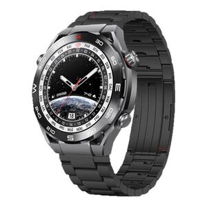 适用oppowatchx3手表带X2三珠全钛watchS表带watchX运动watch4pro智能腕表3pro男士大漠银月金属墨石岩黑表链