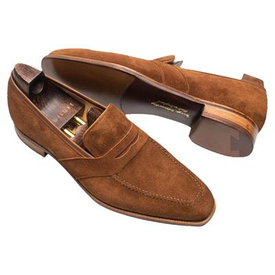 英国George Cleverley手工正装乐福皮鞋男固特异工艺Penny loafer