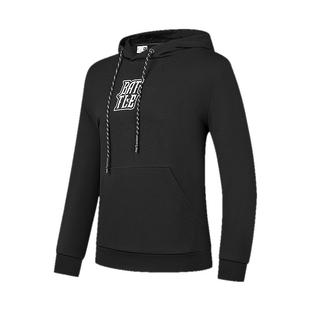 乔丹针织上衣男2026春季新款宽松舒适华夫格连帽套头长袖运动卫衣