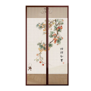 免打孔防蚊门帘2025新款高档强磁吸魔术贴纱门卧室入户门隔断帘子