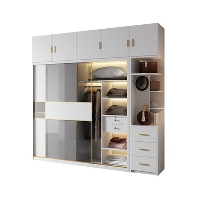 轻奢玻璃门衣柜家用卧室大衣橱