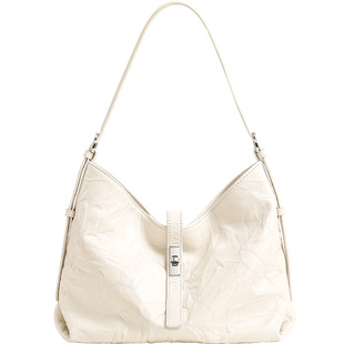 妙迪真皮hobo腋下包新款头层牛皮通勤大容量托特包女款单肩斜挎包