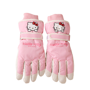 三丽鸥正版滑雪手套可爱卡通少女心舒适柔软保暖凯蒂猫玉桂狗加厚