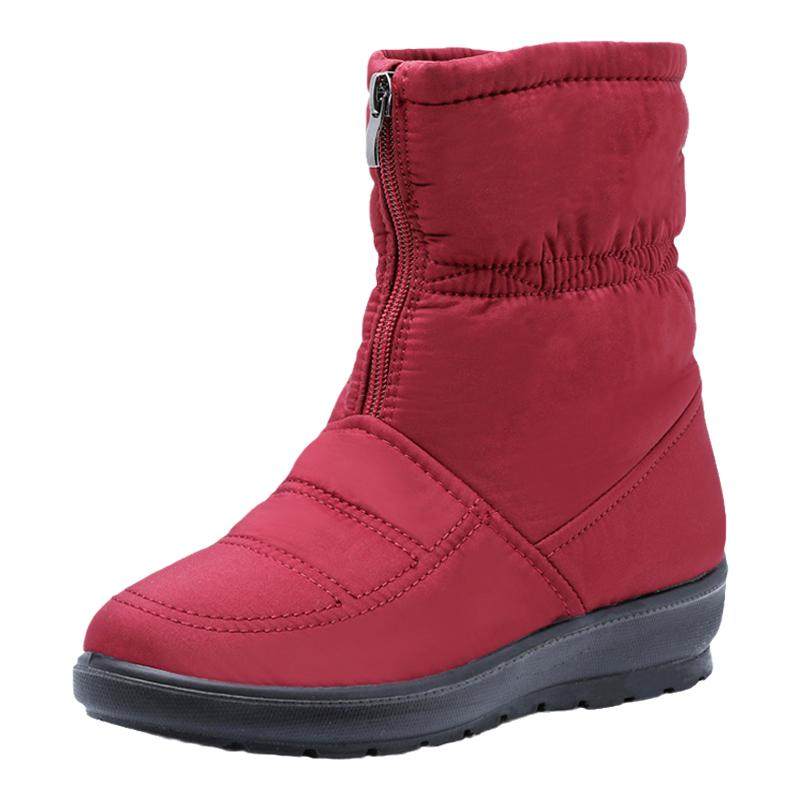 防水雪地靴女2025新款冬季保暖鞋妈妈鞋加绒加厚防滑厚底棉靴棉鞋