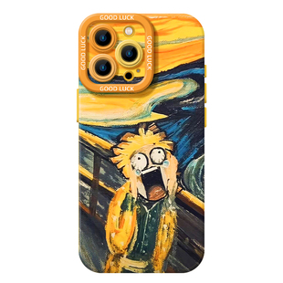 漫画鬼灭之刃适用苹果17promax手机壳iphone16pro挂绳15plus我妻善逸14抽象13mini二次元12新款11/x/8/xr/xs7