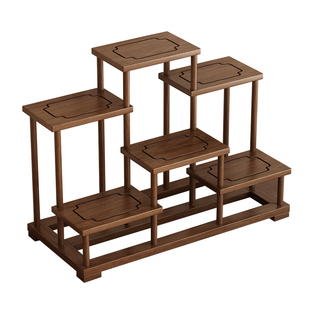 桌面实木博古架茶具架子茶台置物架紫砂壶摆放茶杯架茶室氛围布置