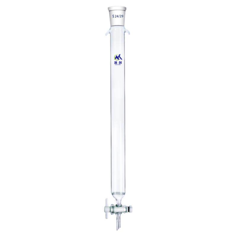 具砂芯玻璃层析柱 离子交换过滤柱 标口硅胶四氟活塞色谱柱可定制