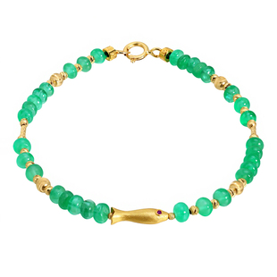 若华珠宝鲤溪 赞比亚祖母绿手链女18K金宝石手串彩宝手饰礼物定制