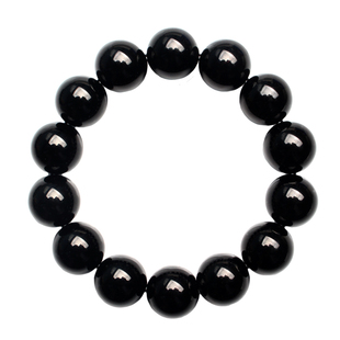 天然黑曜石手链男佛珠纯黑乌金黑耀石貔貅手串女情侣礼物饰品证书