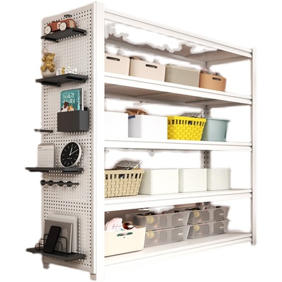 家用货架洞洞板置物架落地多层厨房阳台卧室收纳铁架子杂物储物架