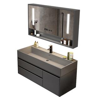 纳米岩石一体盆浴室柜洗脸盆柜组合卫生间洗漱台镜洗手超大海洋盆