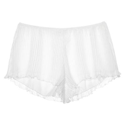 donnaforte白色短裤水溶刺绣浪漫