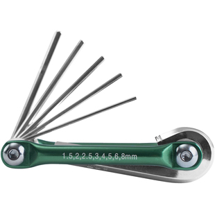 世达内六角扳手套装折叠组合公制8件套内六方板手六棱组套05481