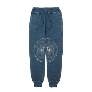 HDK(海觉)TANNERY INDIGO 450克重磅束脚裤绣花 菊花裤 KAPITAL