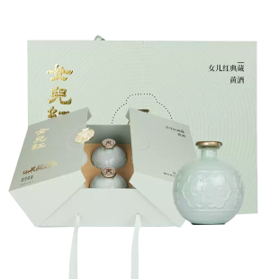 女儿红典藏黄酒500ml*6青瓷黄酒绍兴黄酒瓶装花雕酒礼盒装送礼