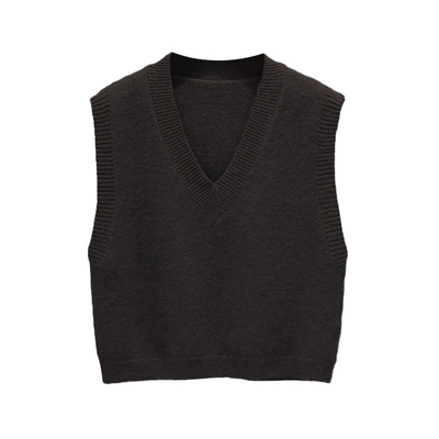 大码胖MM设计感针织毛衣马甲秋冬