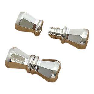 s925纯银珍珠链配件连接扣螺丝扣头手串圆珠翡翠碧玉项链手链DIY