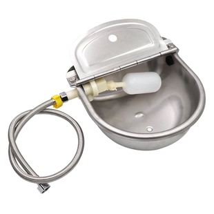 牧多多不锈钢牛用饮水碗+80cm水管套餐浮球式喝水碗牛马羊用水槽