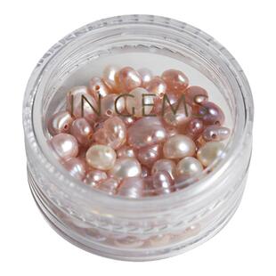 美甲极光水晶天然珍珠装饰品混装立体高亮幻彩小珍珠指甲配饰品