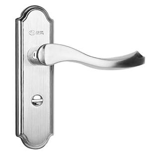 玥玛卫生间门锁无钥匙洗手间厕所浴室通用型不锈钢铝合金门把手锁