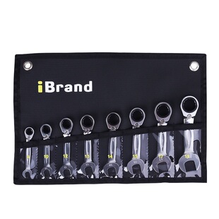 进口工业级短柄棘轮扳手工具专用双向维修多功能快速开口扳手套装