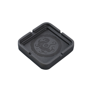 天然乌金石烟灰缸创意个性石制烟缸家用客厅轻奢办公室潮流烟缸