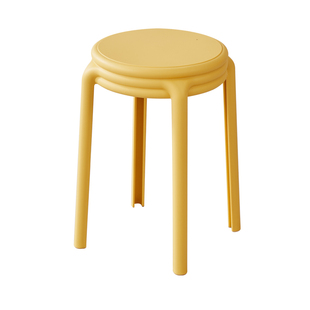 塑料凳子北欧家用可叠放加厚圆凳现代简约出租房餐桌凳熟料胶凳子