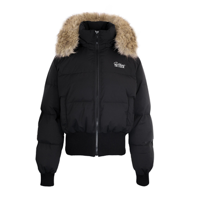 2025新国标冬季短款毛领羽绒服