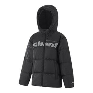 李宁儿童羽绒服男款2025秋冬新款男大童短款鸭绒棉服加厚冬装外套