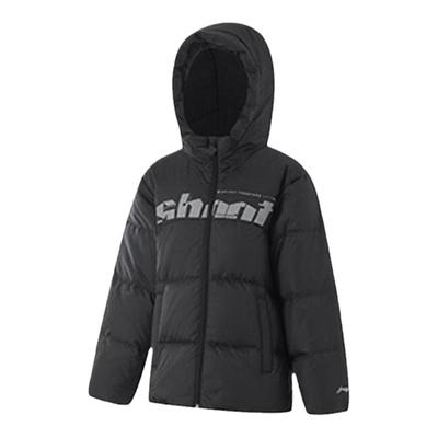 李宁儿童短款羽绒服连帽宽松版型