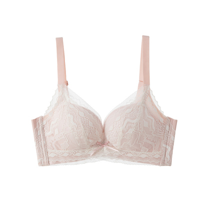 蕾丝无钢圈小胸聚拢文胸