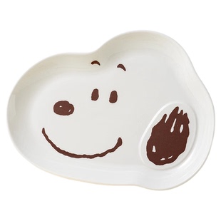 九木杂物社史努比盘子餐具套装陶瓷异形盘子可爱卡通盘子儿童餐具