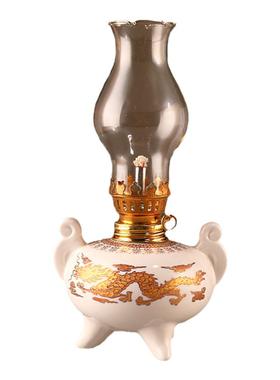 双龙酥油灯煤油灯长明灯供奉油灯老式乔迁入伙油灯喜庆摆件酥油灯