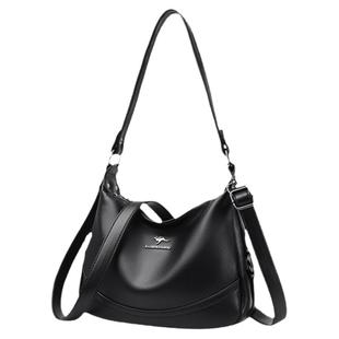 袋鼠真皮女包2025新款时尚百搭大容量中年送妈妈包女士软皮斜挎包