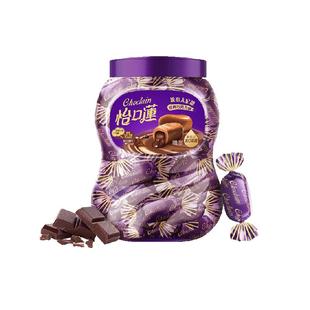 怡口蓮怡口莲经典原味巧克力味太妃糖果253g约45粒喜糖每日零食