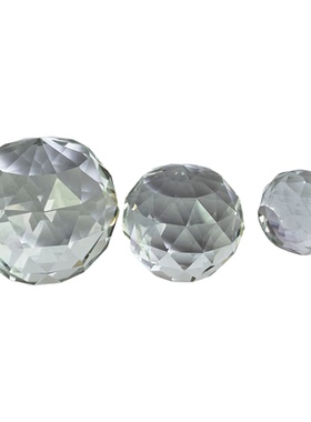 K9水晶玻璃切面球彩虹制造摆件