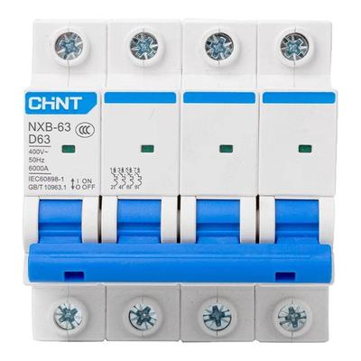 正泰D型空气开关NXB-63小型断路器1空开2单相3三相4P DZ47动力