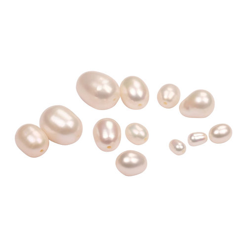 天然珍珠散珠有孔淡水小米珠正品真米粒珠子手工diy手链项链材料