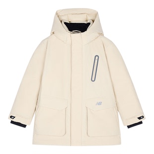 【90%绒子含量】 nb官方童装 冬季新品中长款保暖鸭绒连帽羽绒服