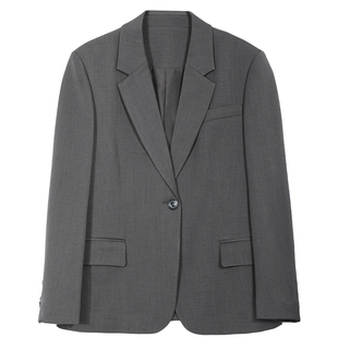 图曼朵春季新款西装套装女大学生答辩西服杏色面试职业西装外套