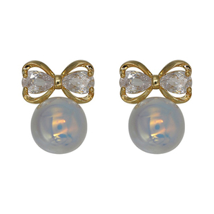 SUGAR独特设计人鱼姬珍珠耳钉新款轻奢锆石耳环女2026年爆款耳饰