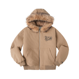 【Rick and Morty官方联名】WHOOSIS 复古毛领夹棉水洗外套秋冬男