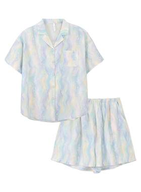 安之伴【巨凉感】睡衣女夏季2026新款冰丝家居服短袖短裤丝滑套装