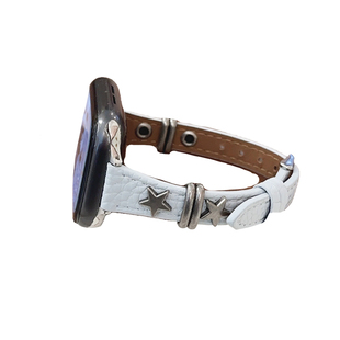 壳里斯iwatch表带荔枝纹金属星星皮革细款小蛮腰GT6适用s11苹果applewatch华为GT5手表FIT4红米5小米9pro小众