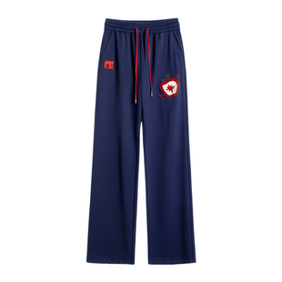 300斤特大码小个子显瘦运动卫裤女胖mm裤子韩系休闲慵懒风直筒裤