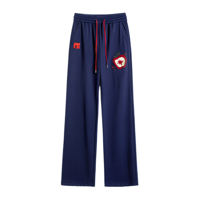 大码女装学院风减龄运动阔腿裤女