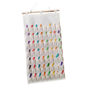 幼儿园喝水记录袋区角卡袋进区卡收纳袋帆布准确记录幼儿喝水次数