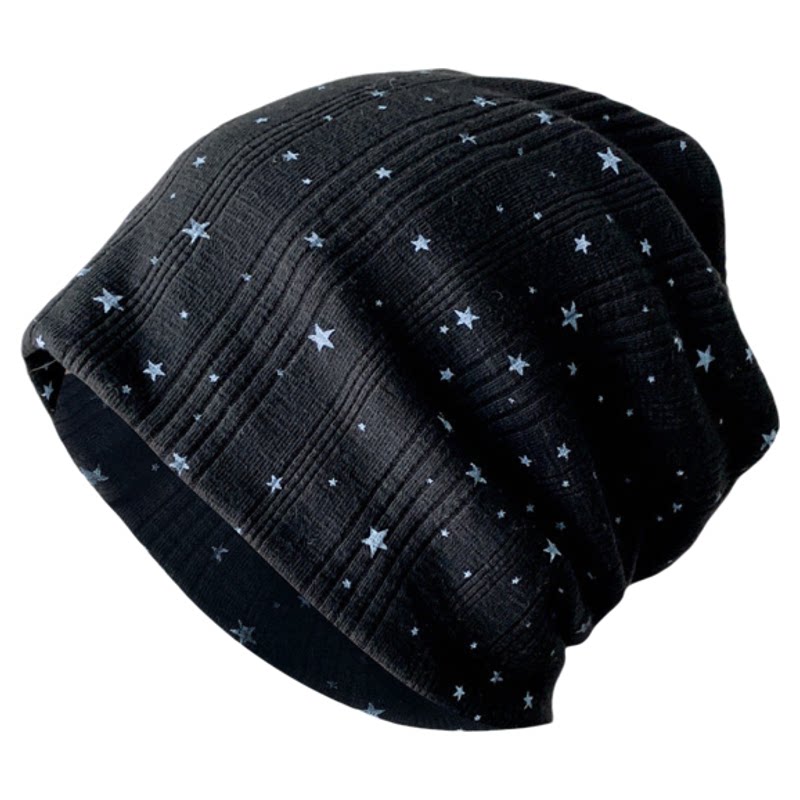 【暗夜星芒】慵懒感蓝星星堆堆帽